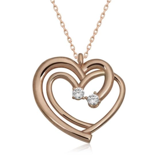 Silver Rose United Hearts Women’s Necklace