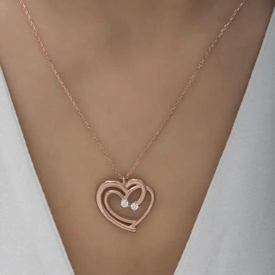 Silver Rose United Hearts Women’s Necklace