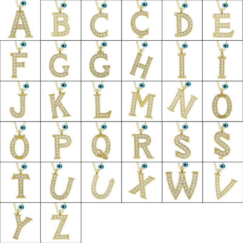 Silver Evil Eye Gold Letter J Women’s Necklace