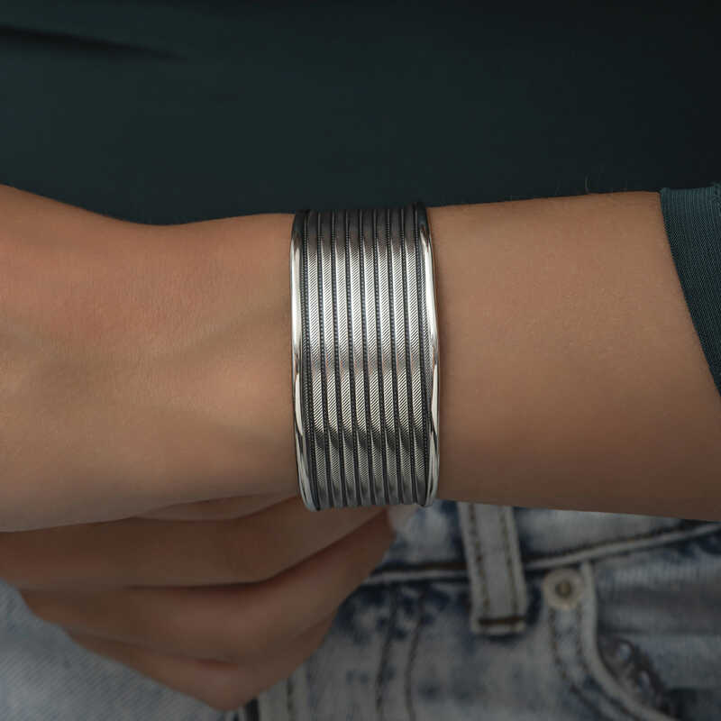 Silver Antique Patterned Women’s Bracelet