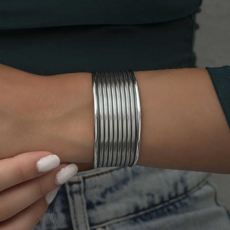 Silver Antique Patterned Women’s Bracelet