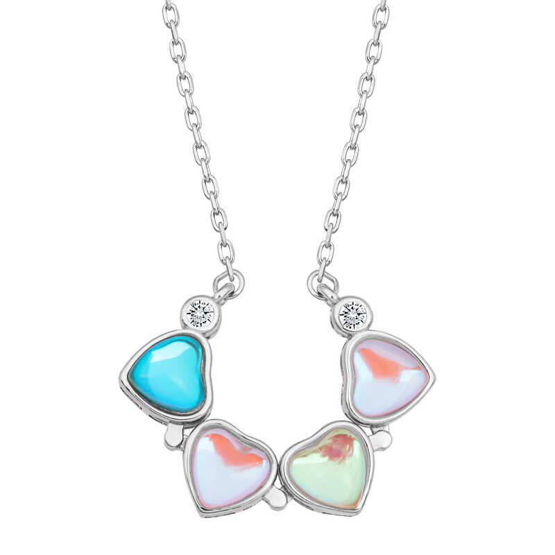 Silver Colored Openable Clover Women’s Necklace