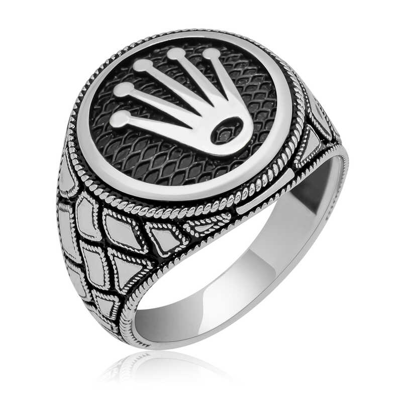 Silver King Crown Men’s Ring