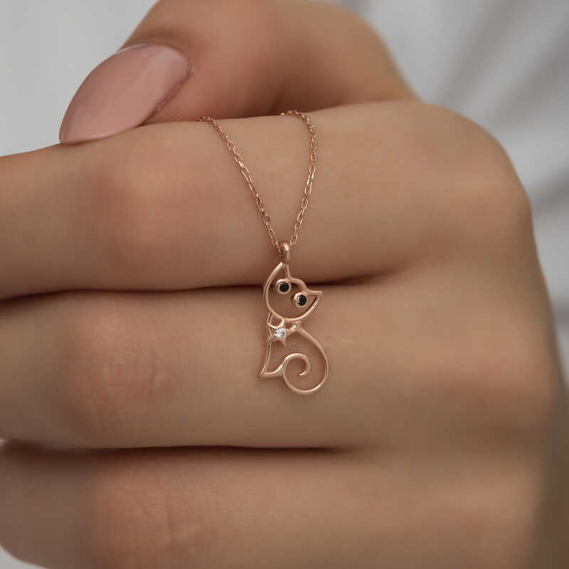 Silver Rose Catwoman Necklace