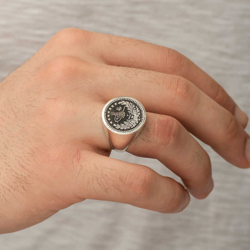 Silver Ottoman Tughra Men’s Ring