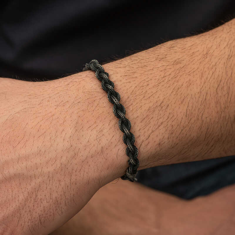 Silver Kazaziye Knit Bracelet