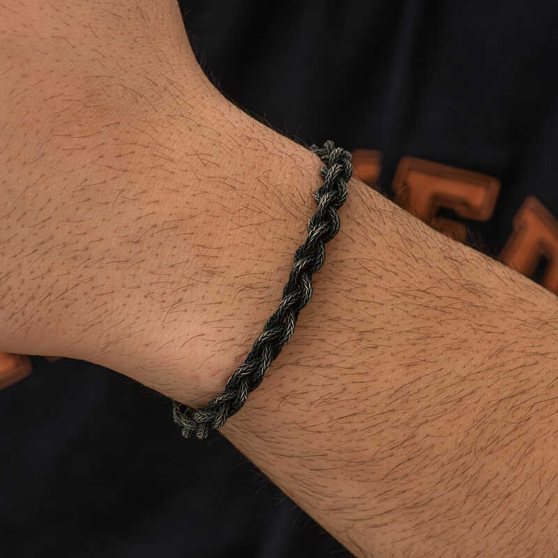 Silver Kazaziye Knit Bracelet