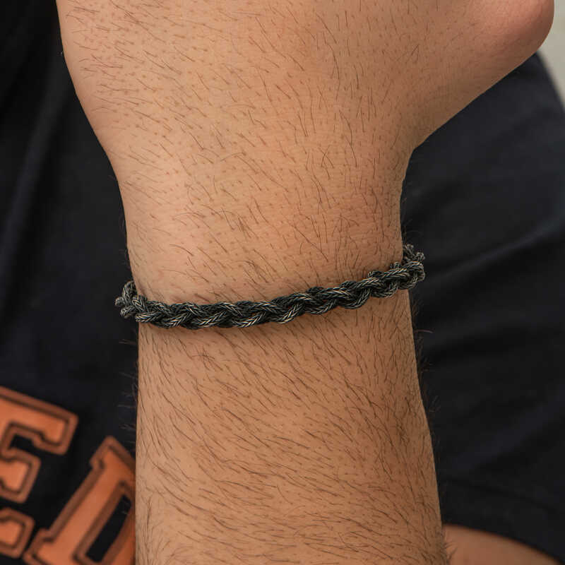 Silver Kazaziye Knit Bracelet