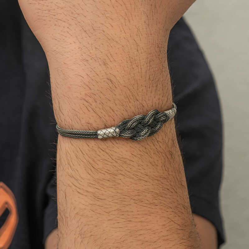 Silver Kazaziye Knit Bracelet