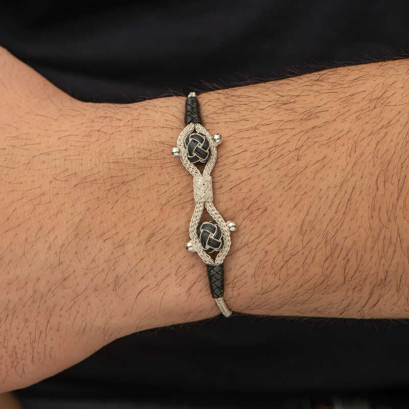 Silver Kazaziye Knit Bracelet