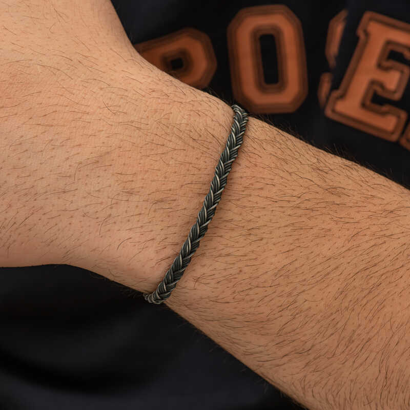 Silver Kazaziye Knit Bracelet