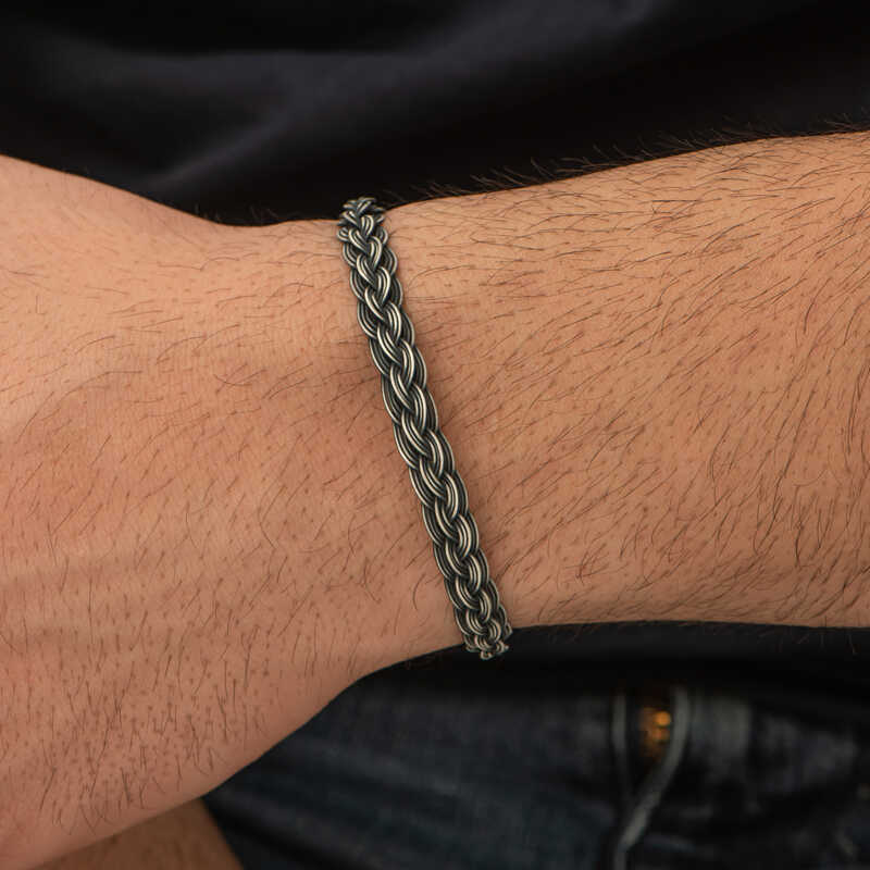 Silver Kazaziye Knit Bracelet