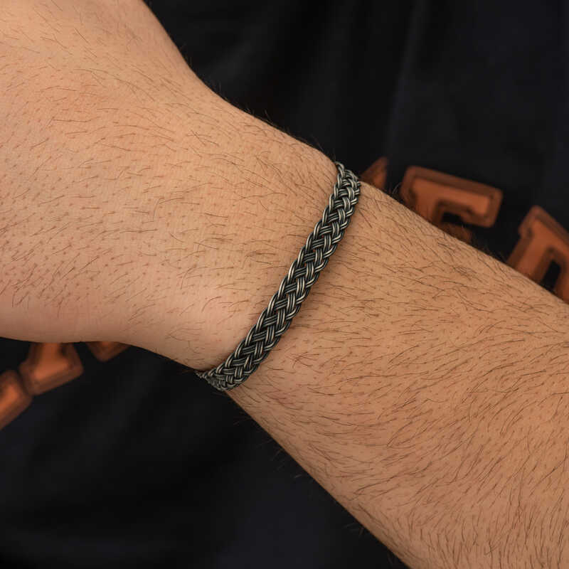 Silver Kazaziye Knit Bracelet