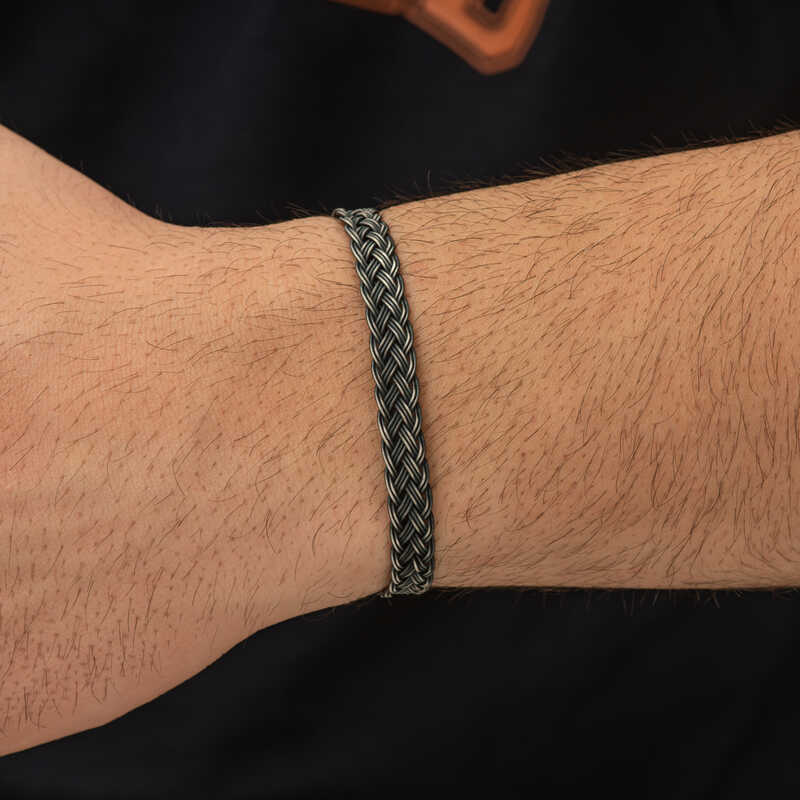 Silver Kazaziye Knit Bracelet