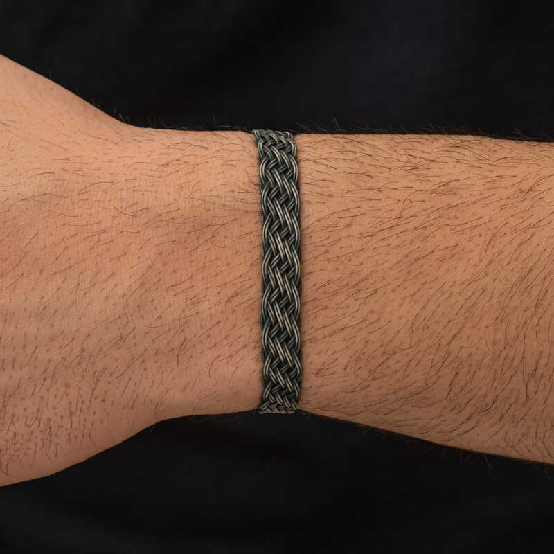 Silver Kazaziye Knit Bracelet
