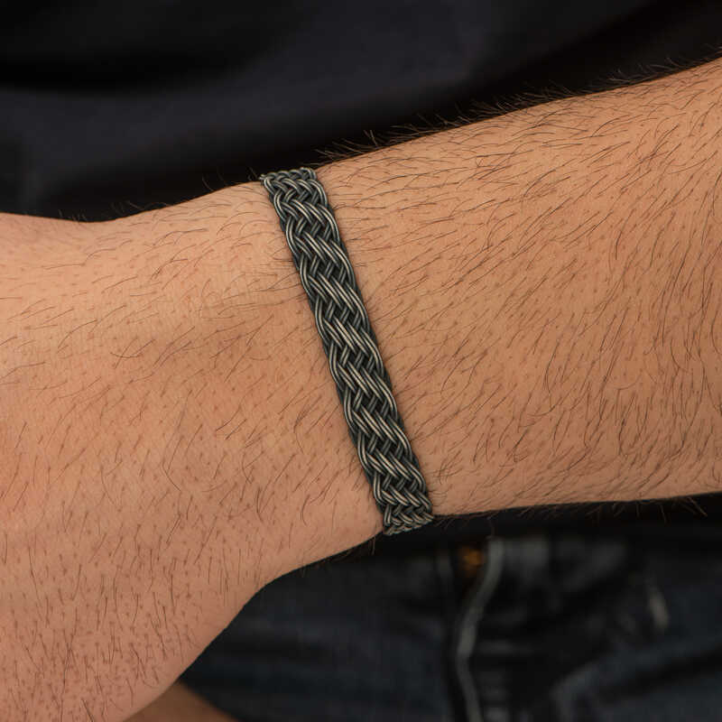 Silver Kazaziye Knit Bracelet
