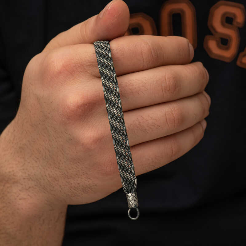 Silver Kazaziye Knit Bracelet