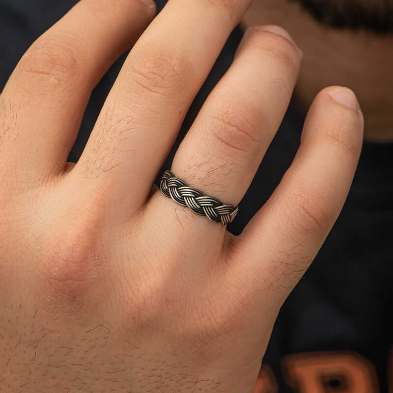Silver Kazaziye Knit Ring