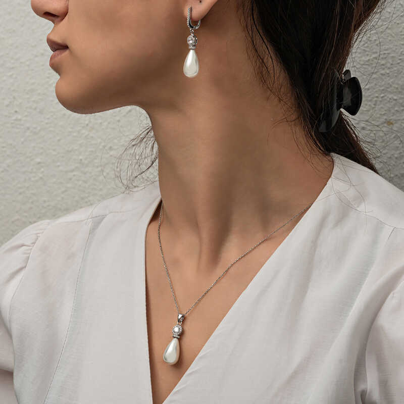 Silver Drop Pearl Women’s Set