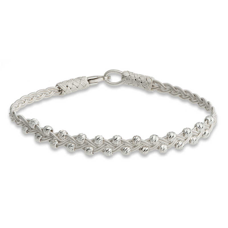 Silver Kazaziye Knit Bracelet