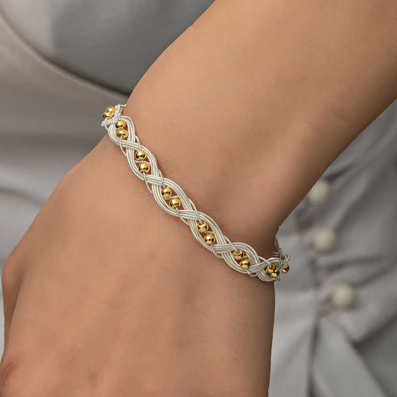 Silver Kazaziye Knit Bracelet