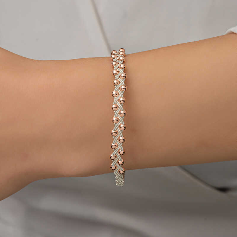 Silver Kazaziye Knit Bracelet