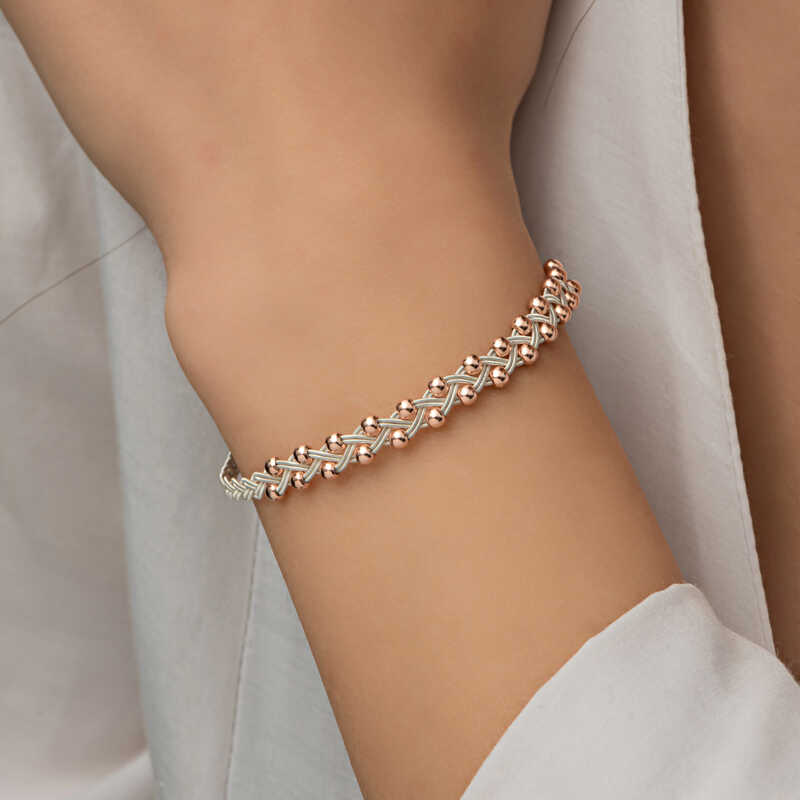 Silver Kazaziye Knit Bracelet