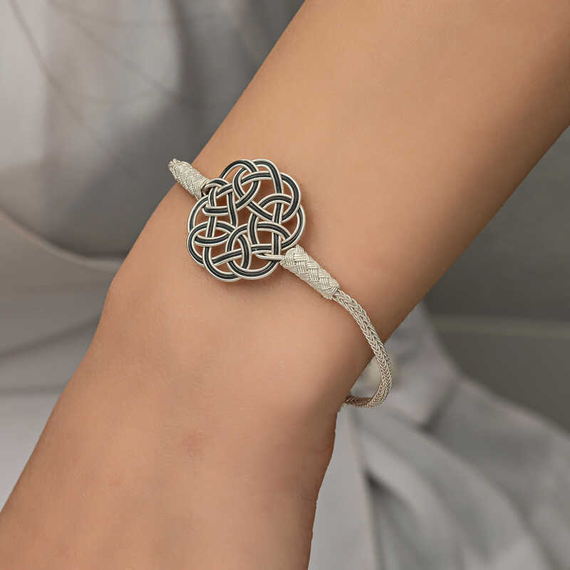 Silver Kazaziye Knit Bracelet