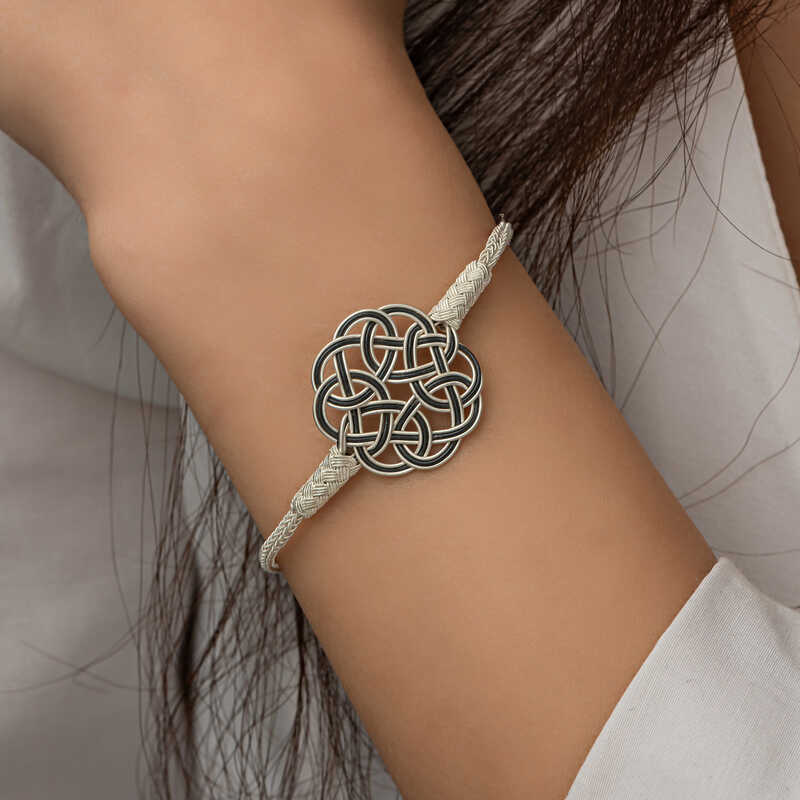 Silver Kazaziye Knit Bracelet