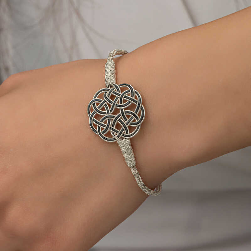 Silver Kazaziye Knit Bracelet