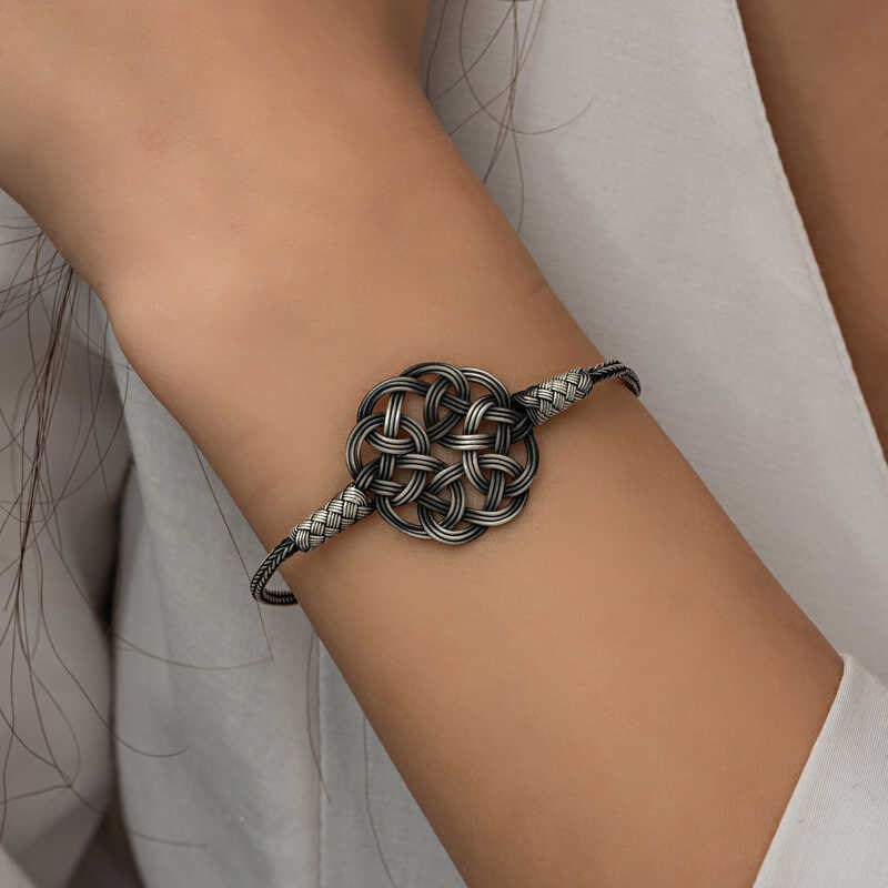 Silver Kazaziye Knit Bracelet