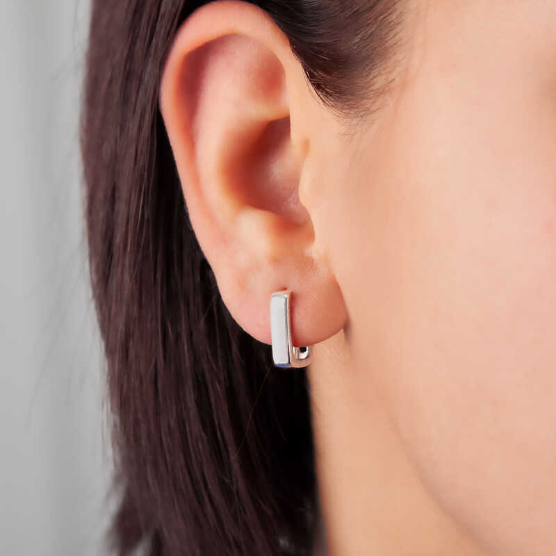 Silver Stoneless J Women’s Earrings
