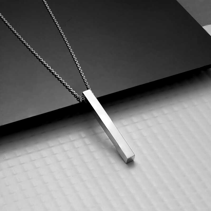 Silver Men’s Bar Necklace