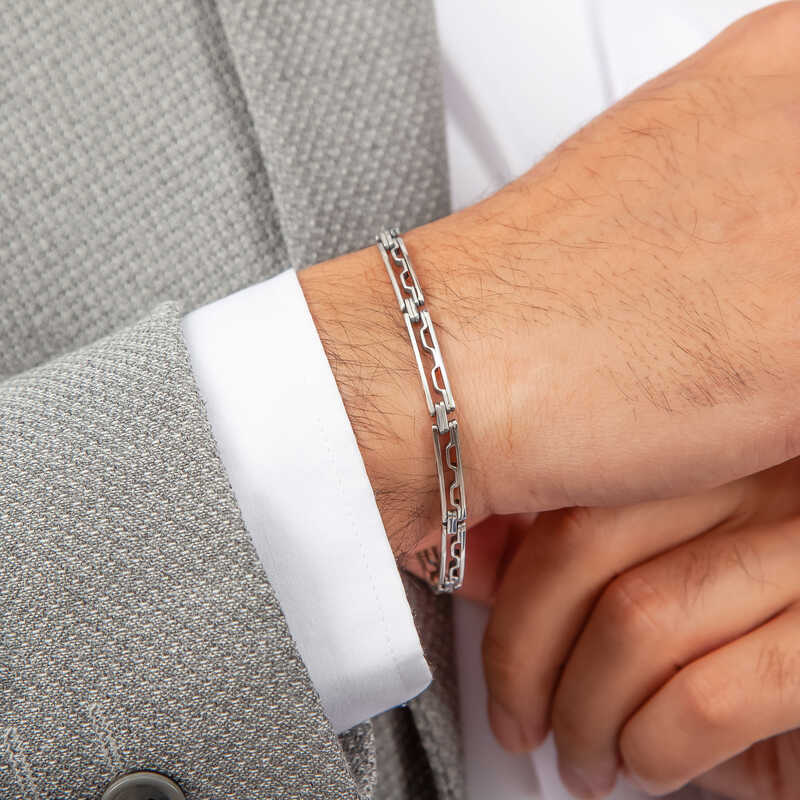 Silver Oxidized Men’s Bracelet