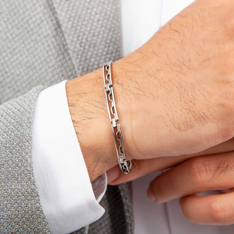 Silver Oxidized Men’s Bracelet