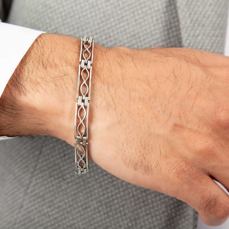 Silver Oxidized Men’s Bracelet