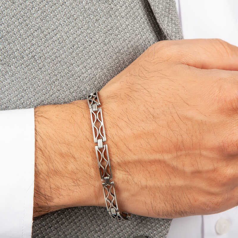 Silver Oxidized Men’s Bracelet