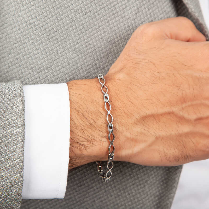 Silver Oxidized Men’s Bracelet
