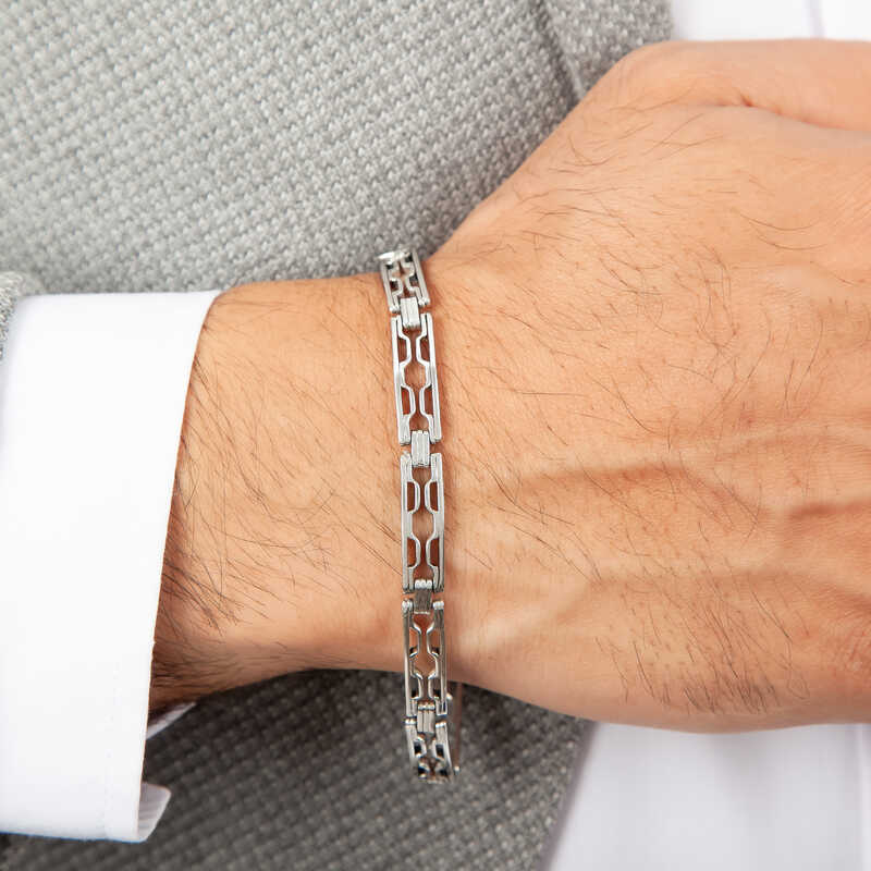 Silver Oxidized Men’s Bracelet