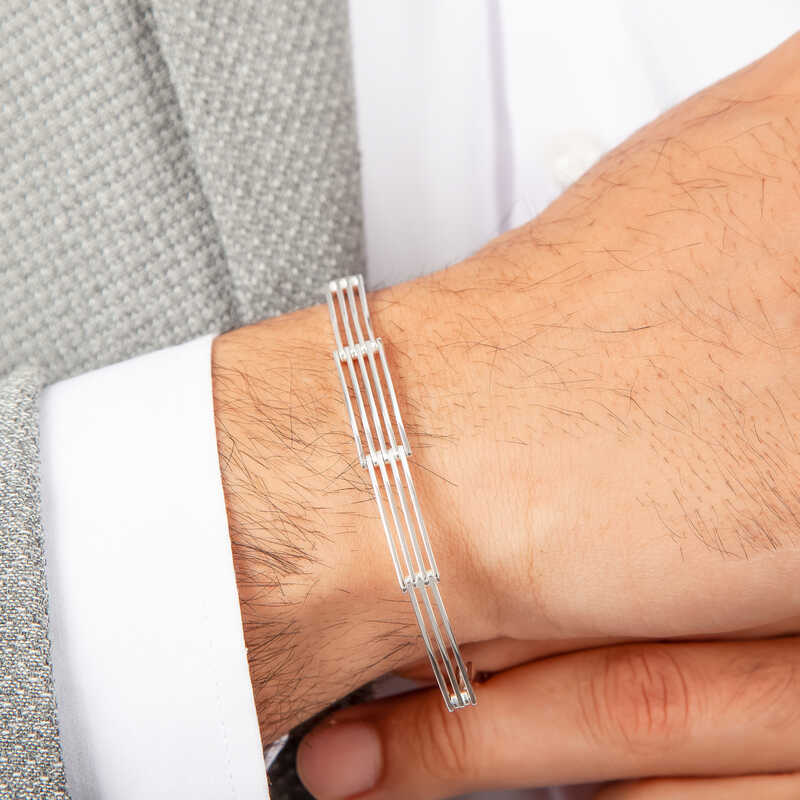 Silver Piece Men’s Bracelet