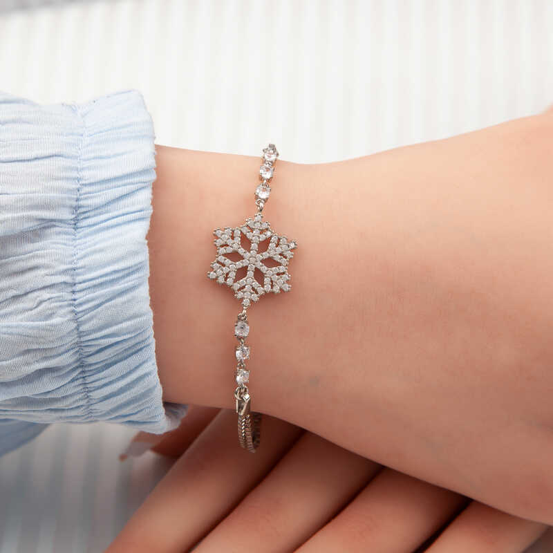 Silver Snowflake Women’s Bracelet