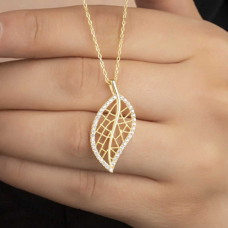 Silver Gold Leaf Women’s Necklace