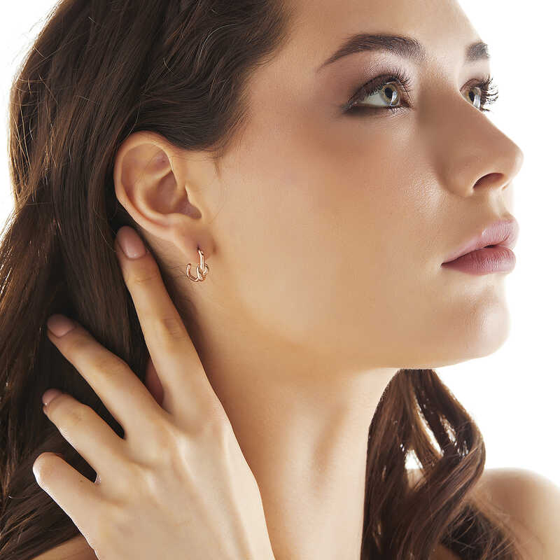 Silver Rose Knot Women’s Earrings