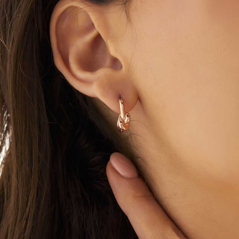 Silver Rose Knot Women’s Earrings