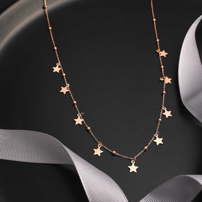 Silver Rose Star Dorika Women’s Necklace