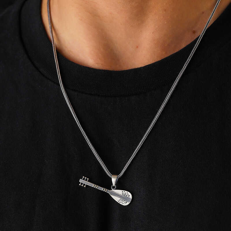 Silver Reed Men’s Necklace