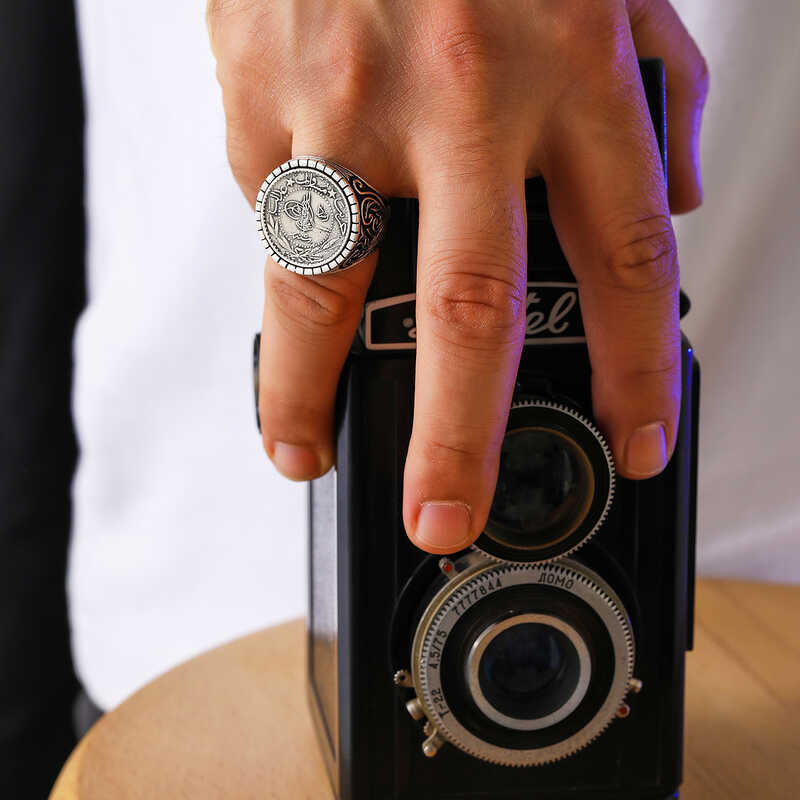 Silver Ottoman Tughra Men’s Ring