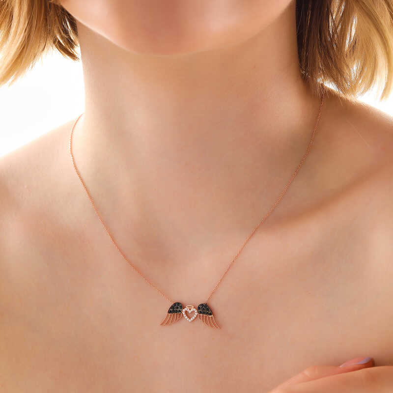 Silver Winged Heart Women’s Necklace