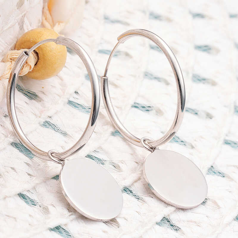 Silver Dangle Hoop Women’s Earrings