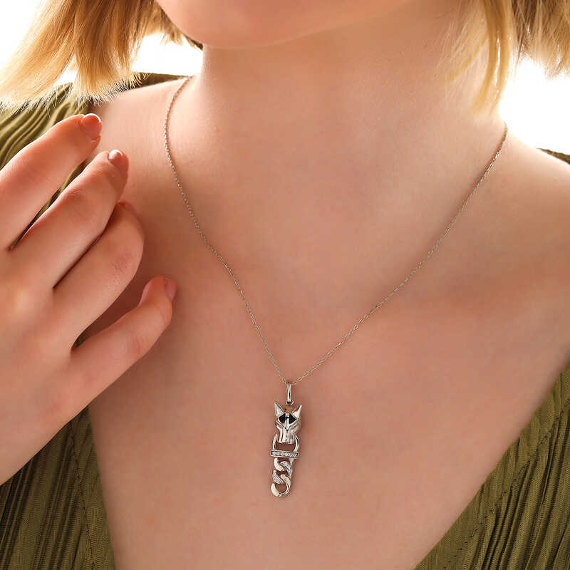 Silver Tiger Figured Women’s Necklace